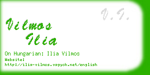 vilmos ilia business card